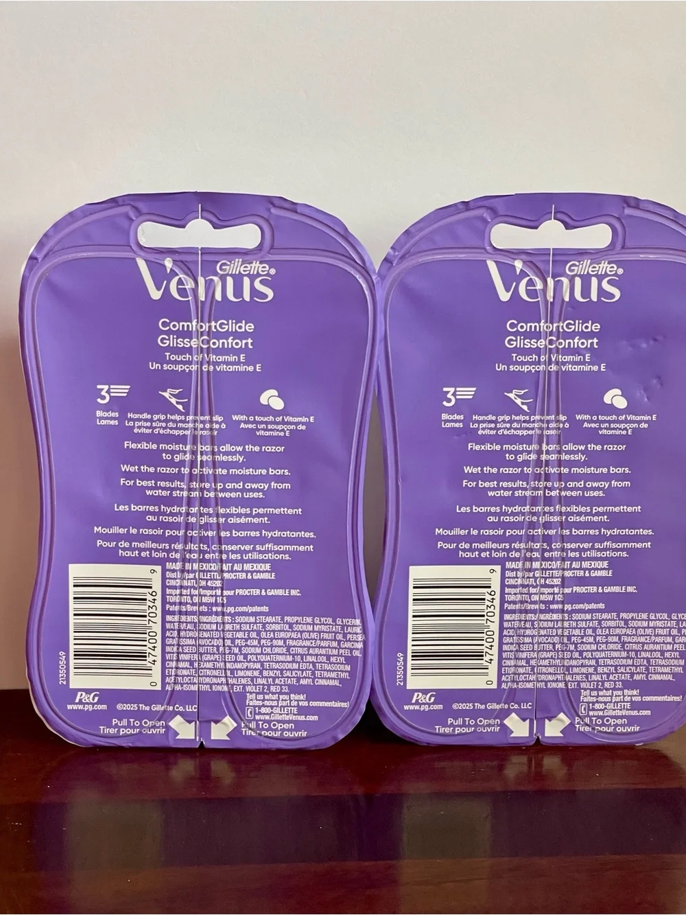 VENUS ComfortGlide Disposable Razors - Lavender and White, 2 Pack